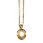 Christian Dior Necklace Metal Gold Rhinestone CD Logo — view 3
