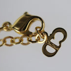 Christian Dior Necklace Metal Gold Rhinestone CD Logo — view 8