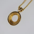 Christian Dior Necklace Metal Gold Rhinestone CD Logo — view 7