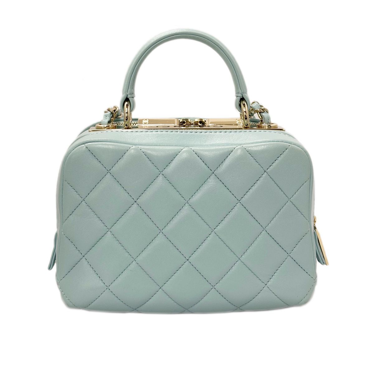 Chanel Quilted Chain Shoulder Bag Lambskin Trendy CC Mizuiro Champagne Gold — view 4