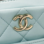 Chanel Quilted Chain Shoulder Bag Lambskin Trendy CC Mizuiro Champagne Gold — view 5