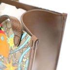 Guccidisney GG Supreme Donald Duck 2-Way Shoulder Tote Bag Brown — view 6