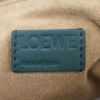 Loewe Flamenco Logo Leather Tote Large Bag Green — view 5