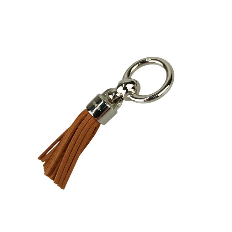 Hermes Scarf Ring Serle Pompon Brown Marron Arsan Anew Milo Twilly — view 2