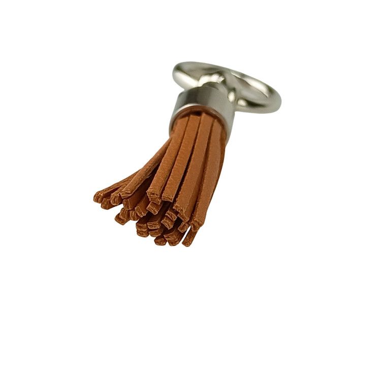 Hermes Scarf Ring Serle Pompon Brown Marron Arsan Anew Milo Twilly — view 5
