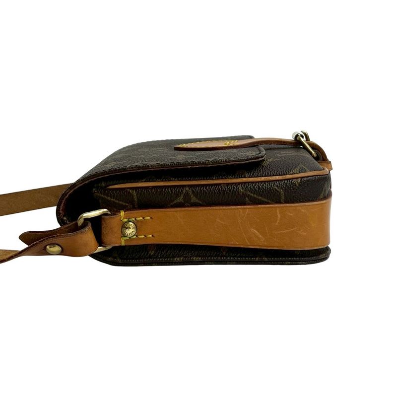 Louis Vuitton Vintage Cartesiere PM Monogram Leather Shoulder Bag Pochette