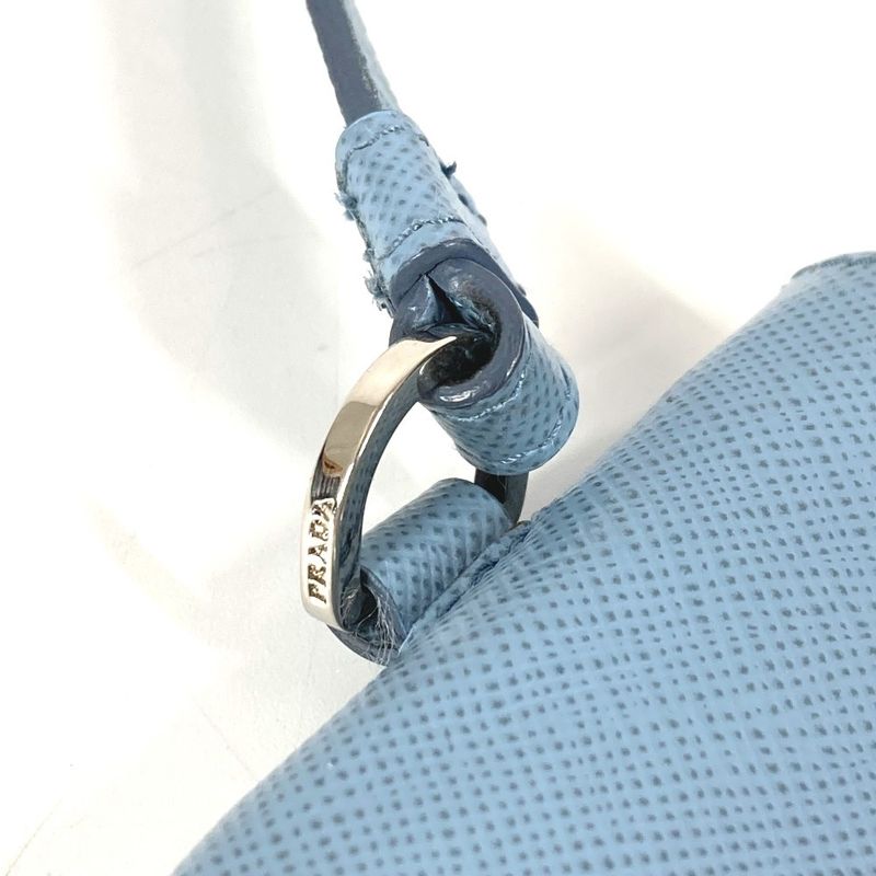 Prada Key Case Logo Leather Blue — view 6