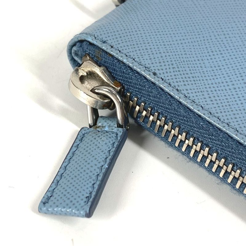 Prada Key Case Logo Leather Blue — view 5