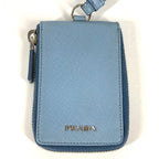 Prada Key Case Logo Leather Blue — view 2