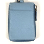 Prada Key Case Logo Leather Blue — view 3