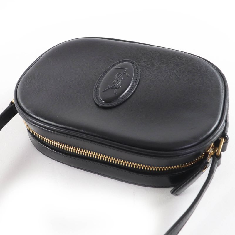 Saint Laurent Paris YSL Logo Camera Bag Leather Shoulder Black — view 7