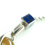Hermes Meli Melo H Logo Pendant Necklace Silver Blue — view 8