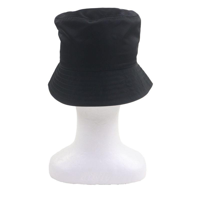 Prada 20 SS 2 Hc137 re-Nylon Hat with Logo Black S Men — view 4