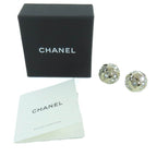 Chanel B25 P Abf219 Metal Strass Star Heart Motif Bijoux Ball Earrings — view 3