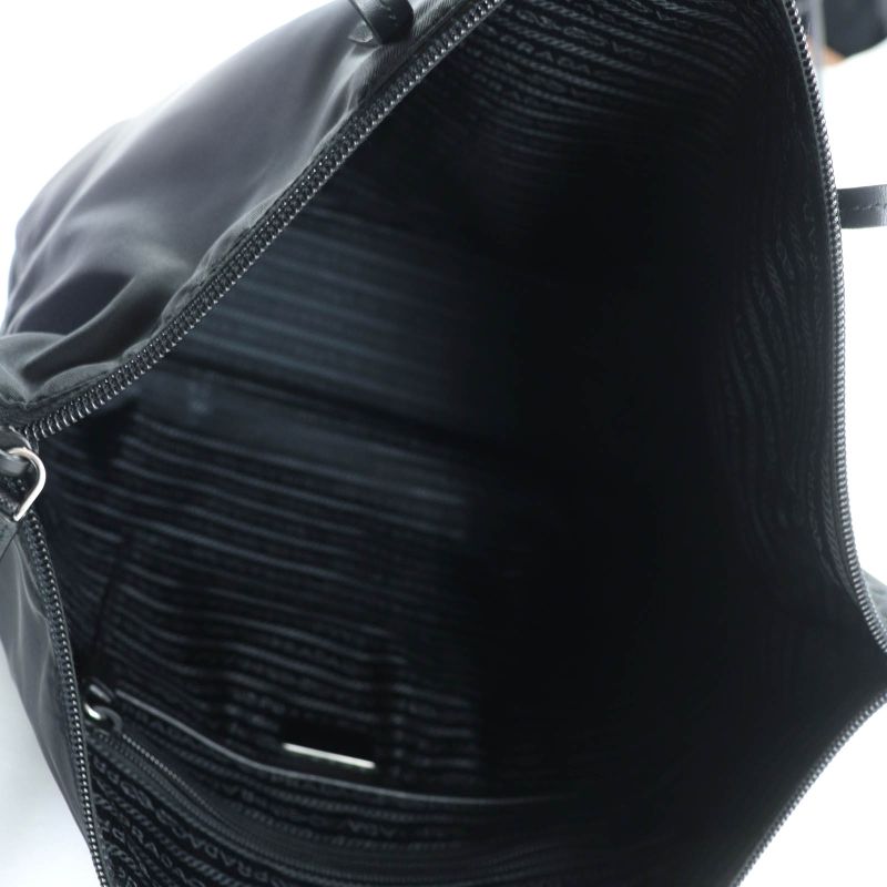 Prada 1 Bg189 2-way Nylon Shoulder Tote Bag With Leather Triangle Logo — view 8