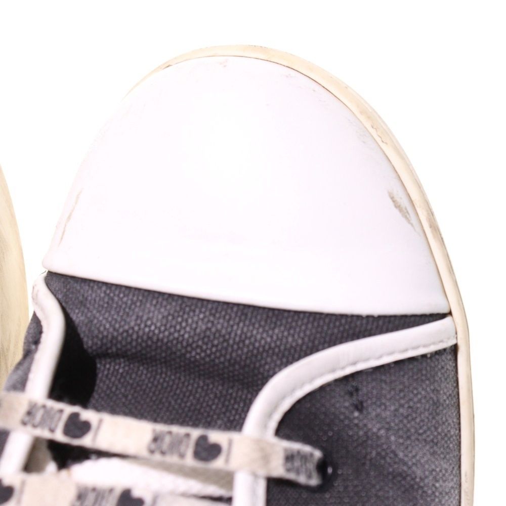 Dior Heart Logo Embroidery Gradient High Cut Shoes Sneakers White Black — view 5
