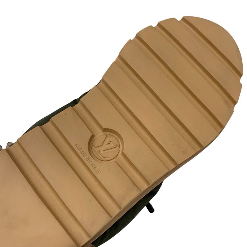 Louis Vuitton Pillow Line Monogram Boots Short Shoes Nylon Khaki Brown — view 9