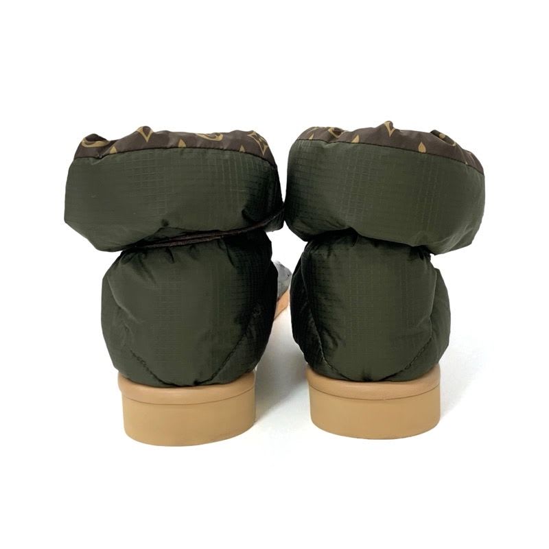 Louis Vuitton Pillow Line Monogram Boots Short Shoes Nylon Khaki Brown — view 6