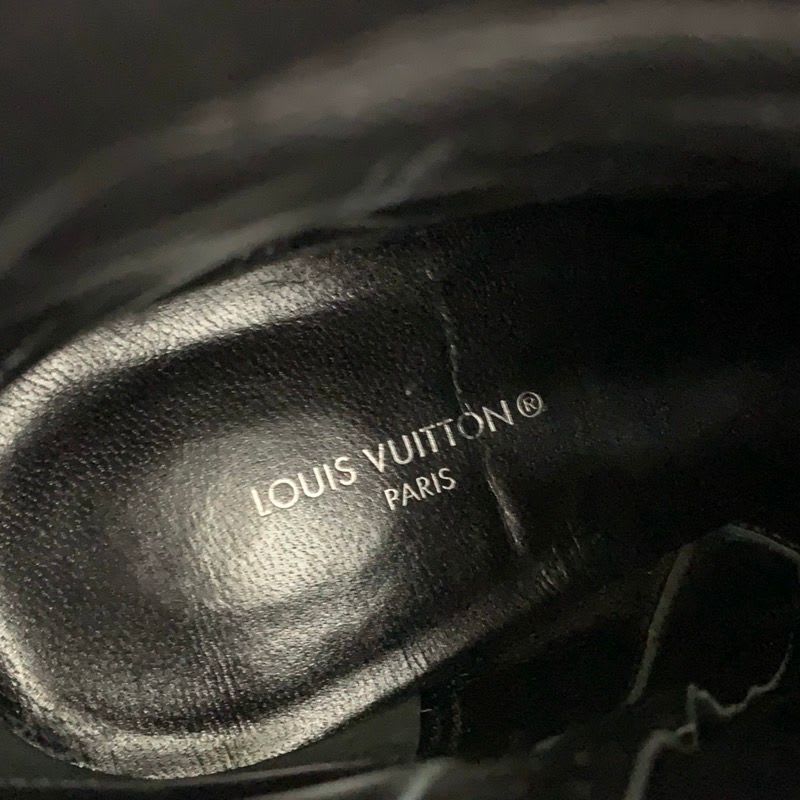 Louis Vuitton Silhouette Line Monogram Boots Short Shoes Suede Black — view 7