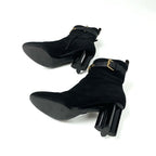 Louis Vuitton Silhouette Line Monogram Boots Short Shoes Suede Black — view 6