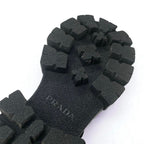 Prada Monolith Boots Short Shoes Leather Nylon Black With Pouch Triangle — view 8