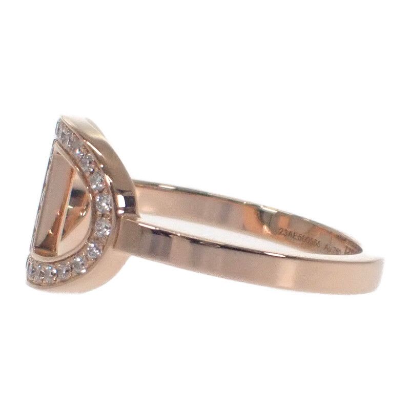 Hermes Chaine D'ancre Contour MM 53 no 13 B Ring 18K Pink Gold Diamond — view 4