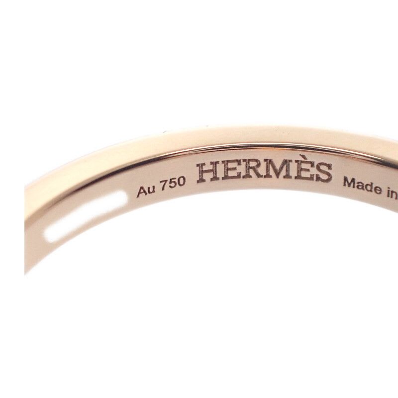 Hermes Chaine D'ancre Contour MM 53 no 13 B Ring 18K Pink Gold Diamond — view 8