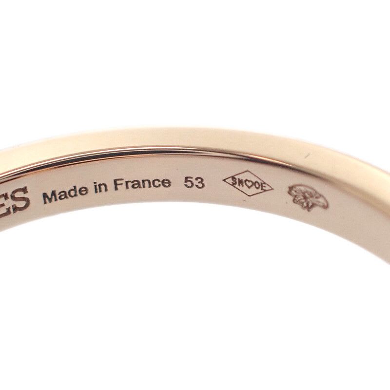 Hermes Chaine D'ancre Contour MM 53 no 13 B Ring 18K Pink Gold Diamond — view 9