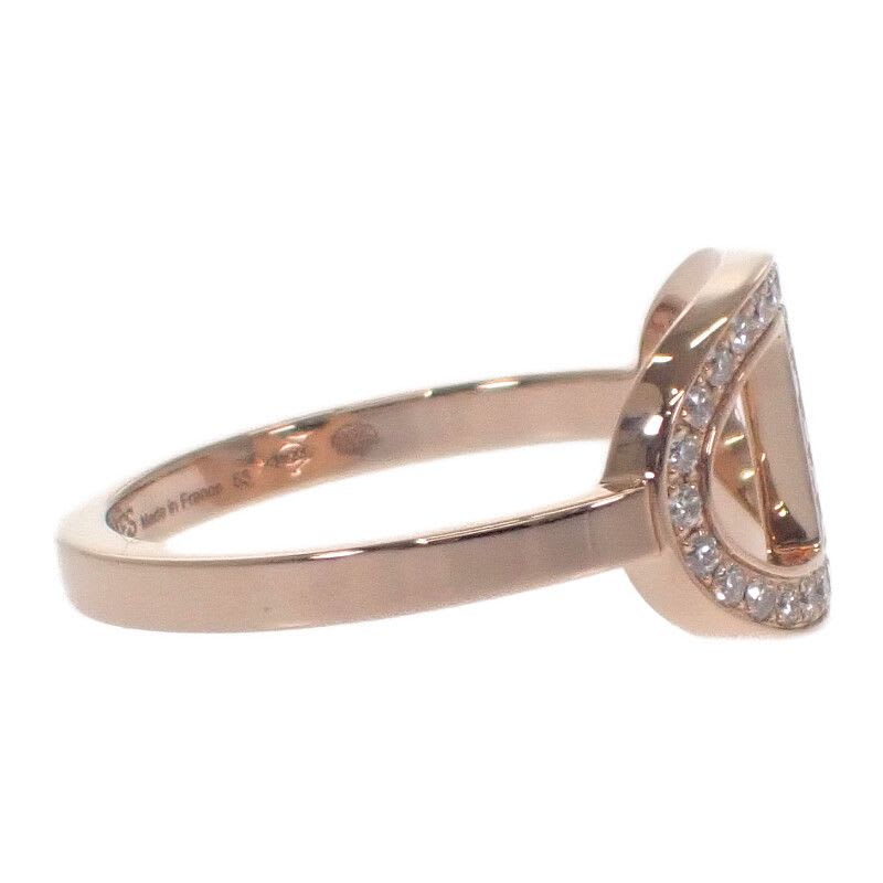 Hermes Chaine D'ancre Contour MM 53 no 13 B Ring 18K Pink Gold Diamond — view 3
