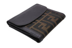 Fendi Zucca Pattern Bifold Wallet Compact Canvas Leather Brown — view 3