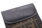 Fendi Zucca Pattern Bifold Wallet Compact Canvas Leather Brown — view 5