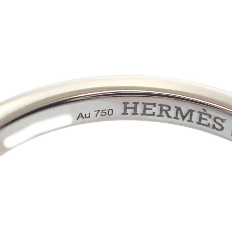 Hermes Chaine D'ancre Contour MM 53 no 13 B Ring 18Kwhite Gold Diamond — view 8