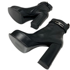 Louis Vuitton Fameline Monogram Boots Short Shoes Leather Patent Black — view 6
