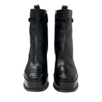 Louis Vuitton Fameline Monogram Boots Short Shoes Leather Patent Black — view 2