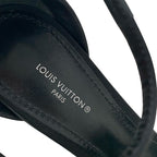 Louis Vuitton Appeal Line Sandals Shoes Satin Black Silver Rhinestone — view 7