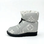 Louis Vuitton Pillow Line Monogram Boots Short Shoes Nylon White Black — view 4