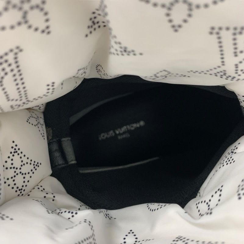 Louis Vuitton Pillow Line Monogram Boots Short Shoes Nylon White Black — view 8