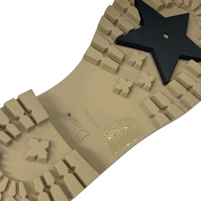 Christian Dior Boots Long Shoes Leather Beige Mesh Lace Up Medium — view 8