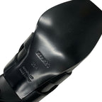 Hermes Hannah 95 Sandals Shoes Leather Black Mules — view 8