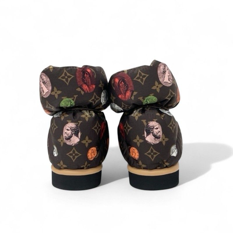 Louis Vuitton Pillow Line Monogram Boots Short Shoes Nylon Brown Multicolo — view 5