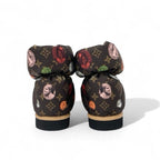 Louis Vuitton Pillow Line Monogram Boots Short Shoes Nylon Brown Multicolo — view 5