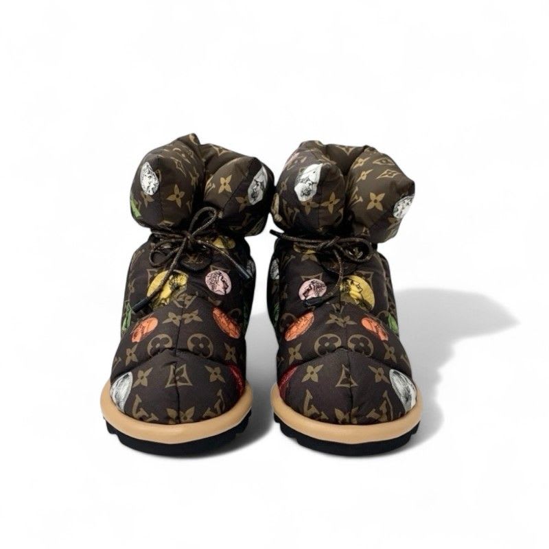 Louis Vuitton Pillow Line Monogram Boots Short Shoes Nylon Brown Multicolo — view 2