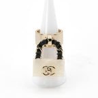 Chanel Ring Gold White Black Quilted Bag Charm — view 6