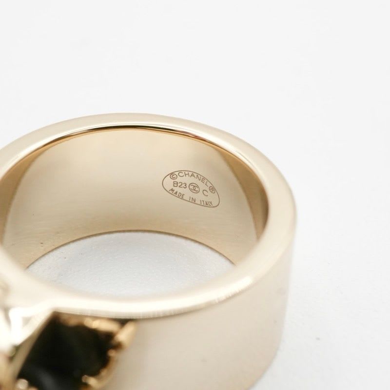 Chanel Ring Gold White Black Quilted Bag Charm — view 5