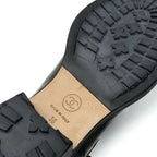Chanel Boots Short Shoes Leather Black Coco Mark Quilted Logo Lace Up — view 8