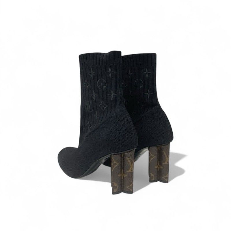 Louis Vuitton Silhouette Line Monogram Boots Short Shoes Fabric Leather — view 4