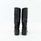 Chanel Boots Long Shoes Calfskin Black Coco Mark Middle — view 5