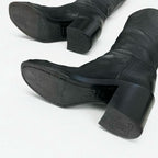 Chanel Boots Long Shoes Calfskin Black Coco Mark Middle — view 6