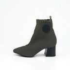 Hermes Volver Boots Short Shoes Fabric Khaki Knit Exlibris Sock — view 3