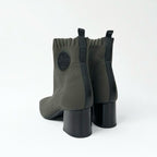 Hermes Volver Boots Short Shoes Fabric Khaki Knit Exlibris Sock — view 4